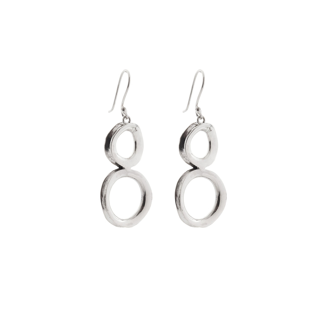 Silver Drop Earrings - A702