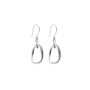 Silver Drop Earrings - A842