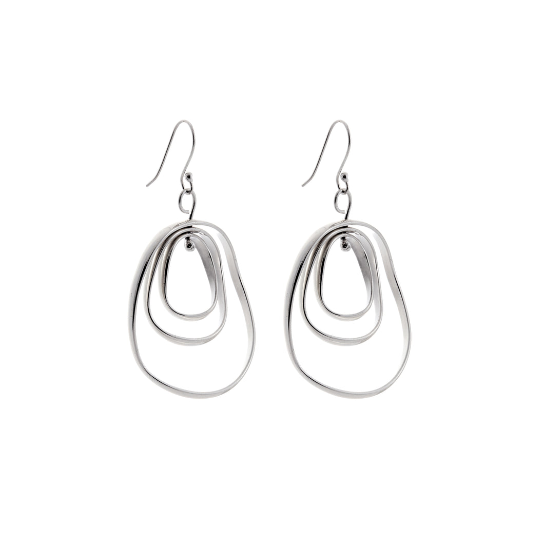 Silver Drop Earrings - A908