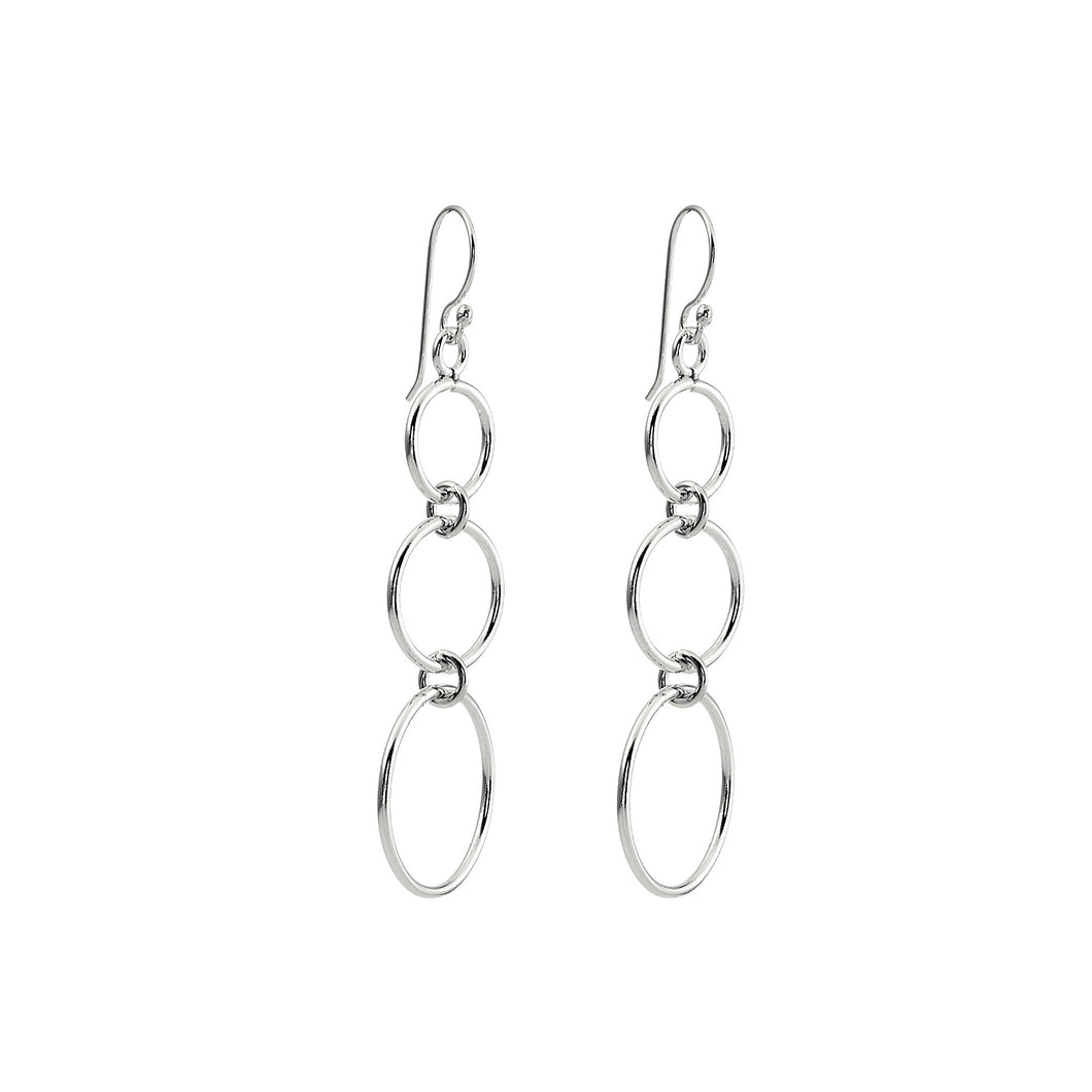 Silver Drop Earrings - JA134