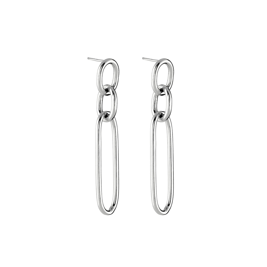 Silver Drop Earrings - JA137