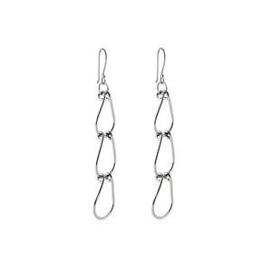 Silver Drop Earrings - JA138