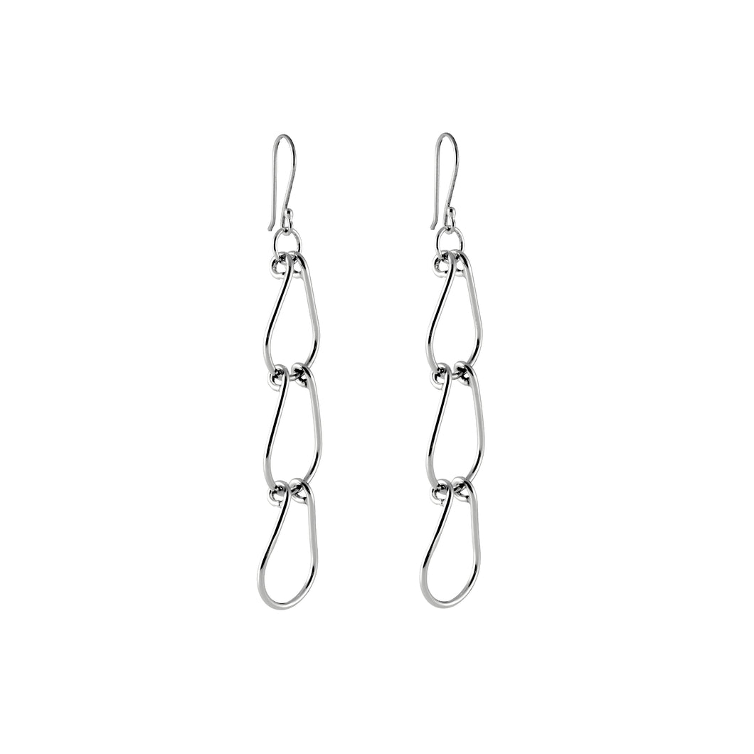 Silver Drop Earrings - JA138