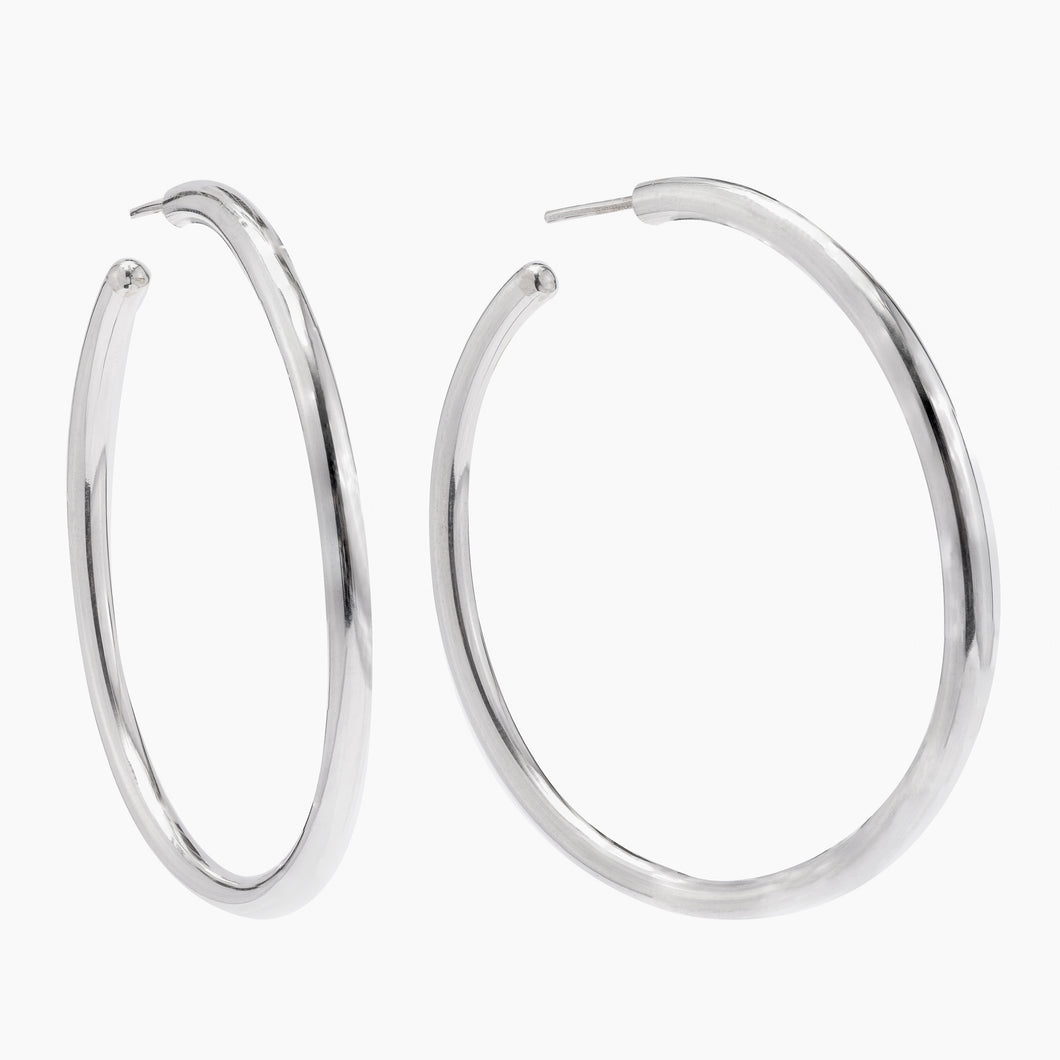 Silver Hoop Earrings - A265