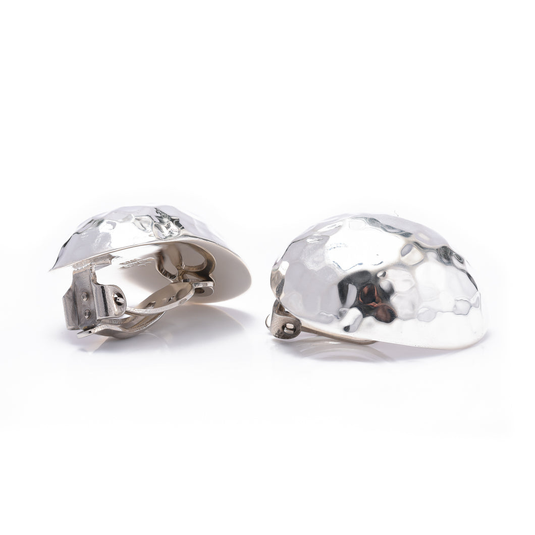 Silver Clip Earrings - A6237