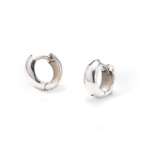 Silver Huggies Earrings - A754