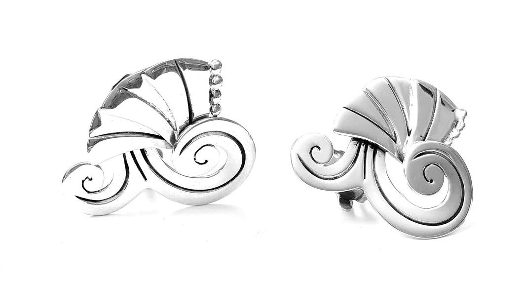 Silver Clip Earrings - AN271