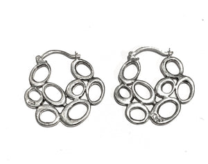 Silver Hoop Earrings - A8006