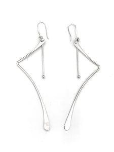 Silver Drop Earrings - A6174