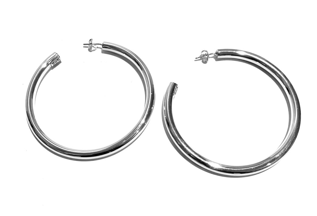Silver Hoops - A6446 – Ironclay