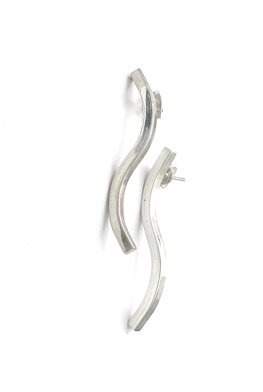 Silver Drop Earrings - HUA706