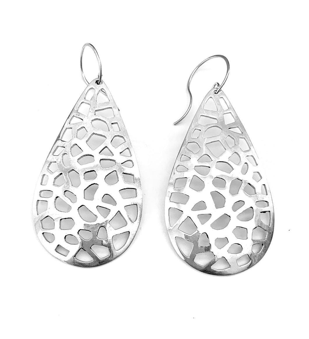 Silver Drop Earrings - OA552
