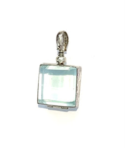 Silver Glass Locket - D591