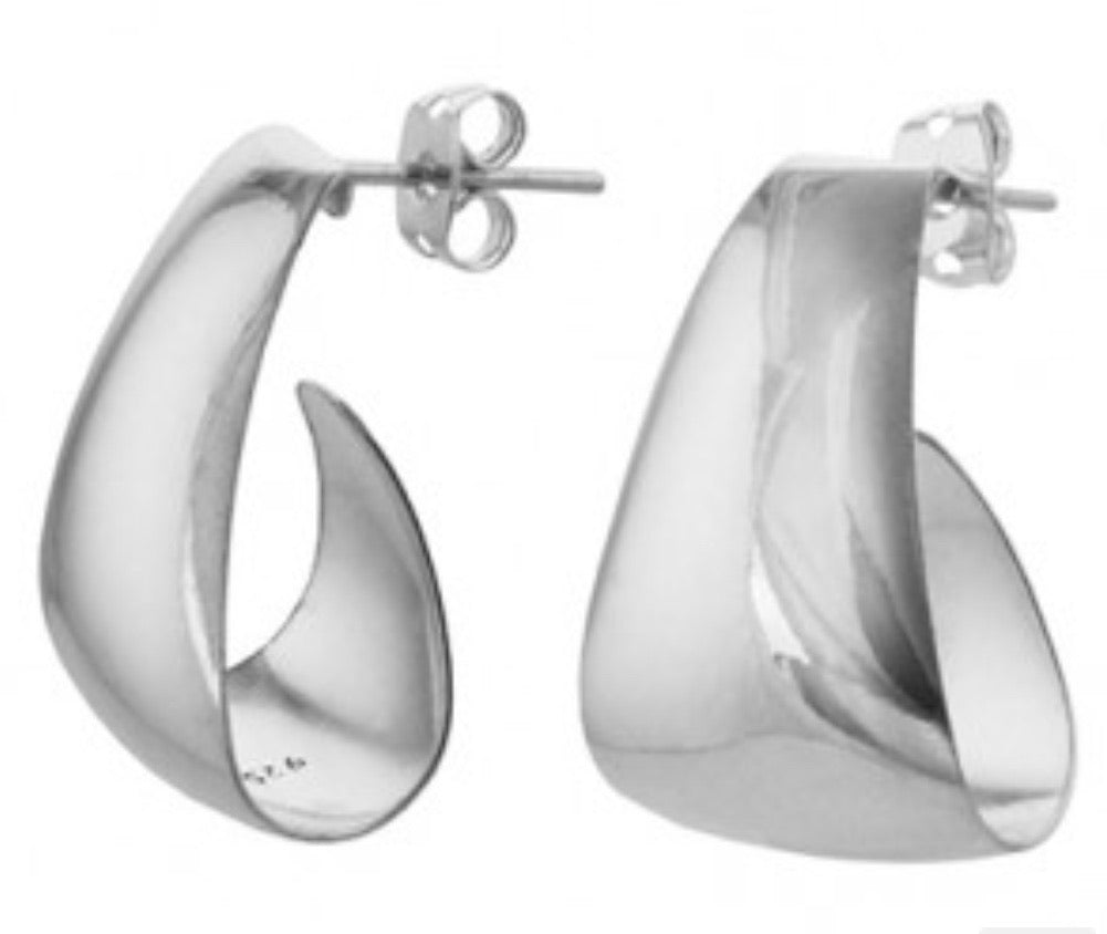 Silver Hoop Earrings - FAA445