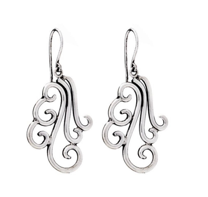 Silver Drop Earrings - A3203