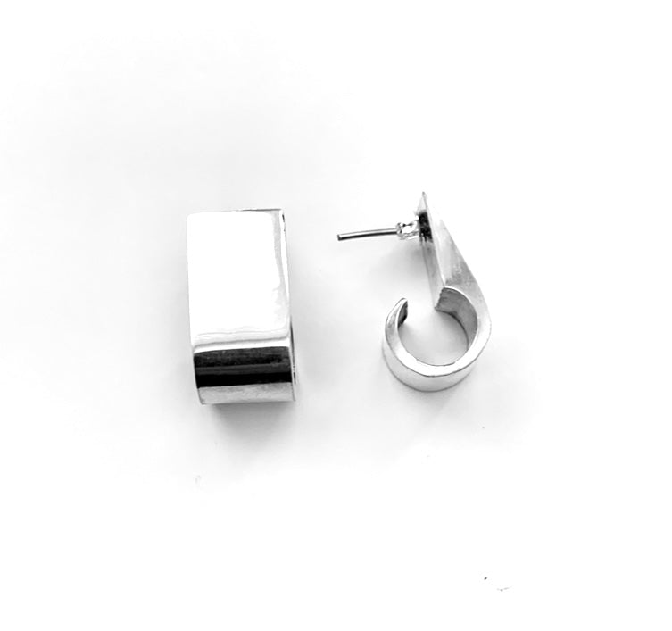 Silver Hoop Earrings - FAA463