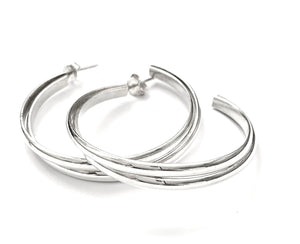 Silver Hoop Earrings - A3171