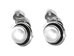Silver Clip Earrings - A9165