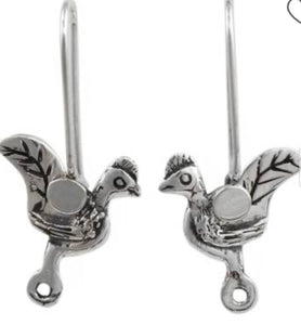 Silver Drop Earrings - A481