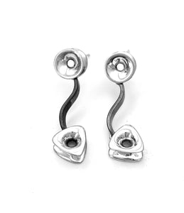 Silver Drop Earrings - A9025