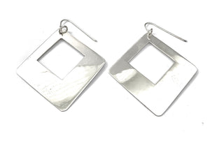 Silver Drop Earrings - OKA648