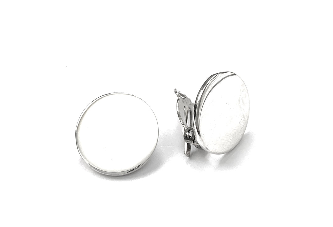 Silver Clip Earrings - A5268