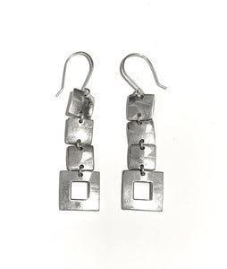Silver Drop Earrings - A338