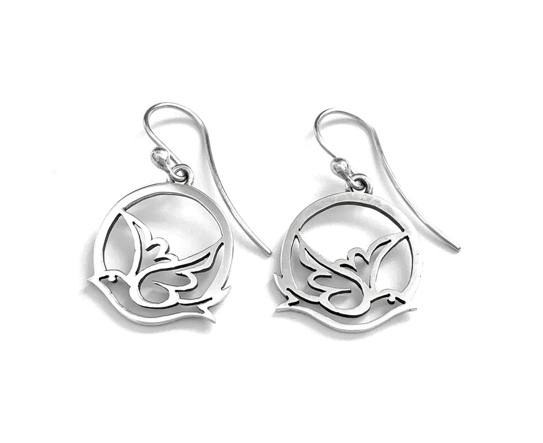Silver Drop Earrings - A496