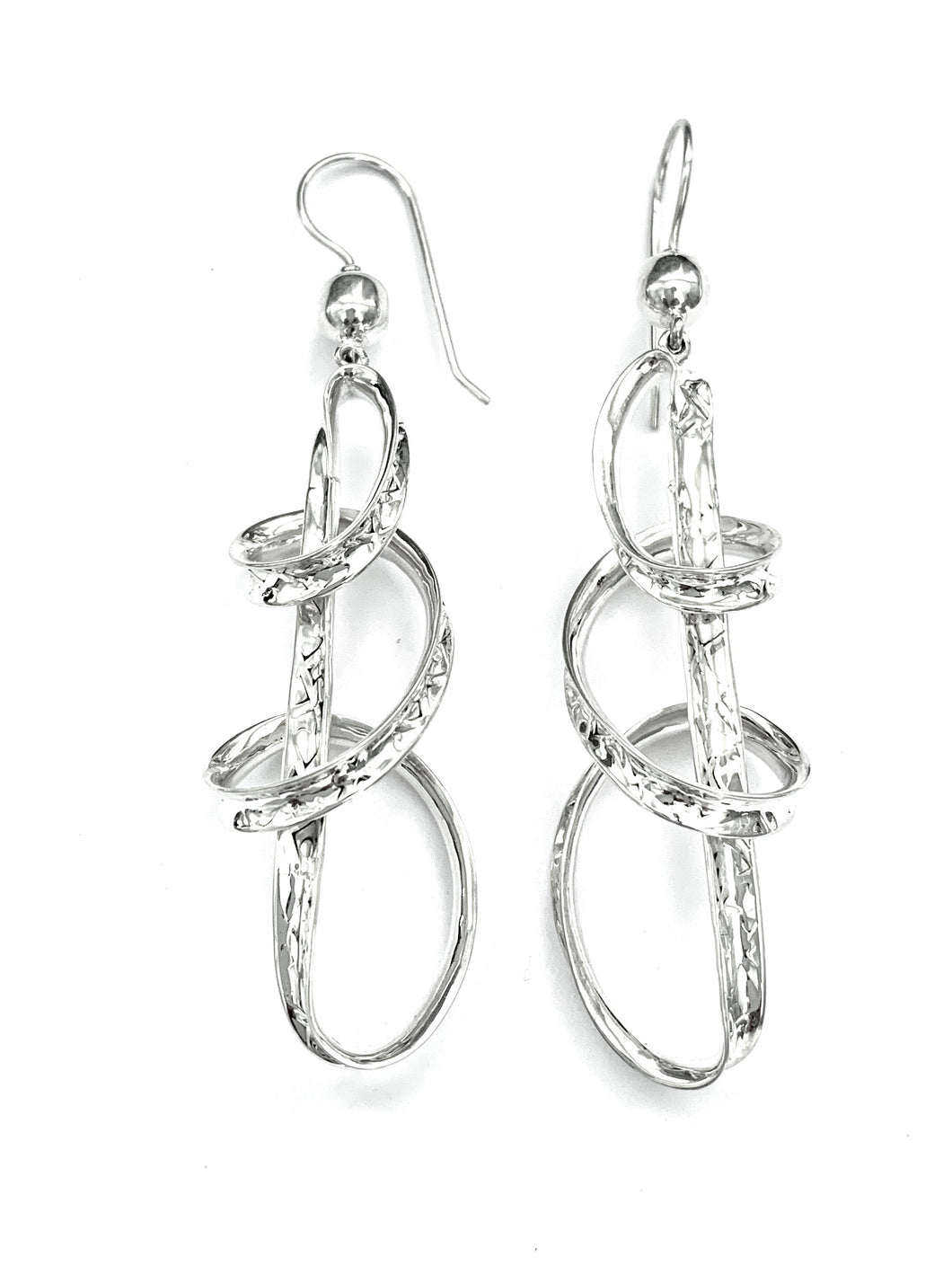 Silver Drop Earrings - A9044