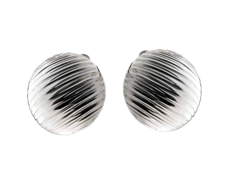 Silver Clip Earrings - A6361