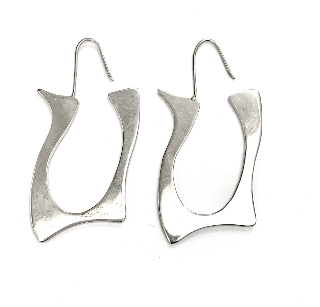 Silver Drop Earrings - OKA642