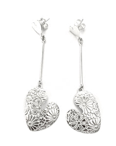 Silver Drop Earrings - A6064