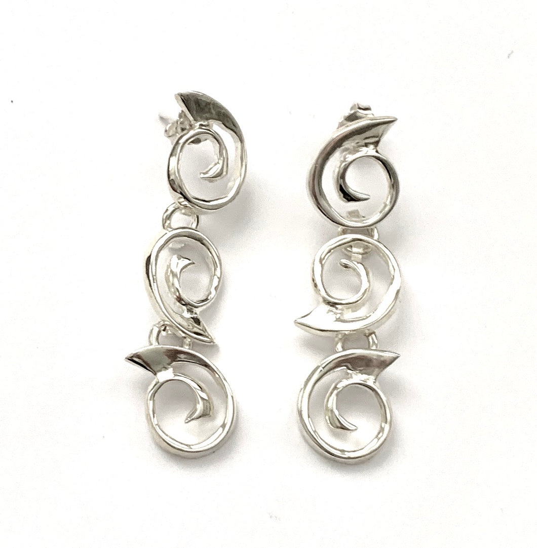 Silver Drop Earrings - A6229