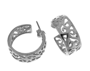 Silver Hoop Earrings - A611