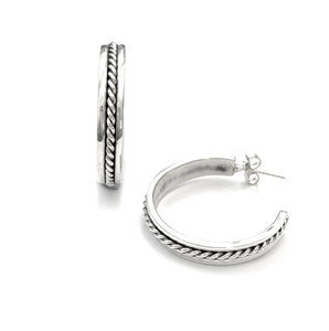 Silver Hoop Earrings - A7156