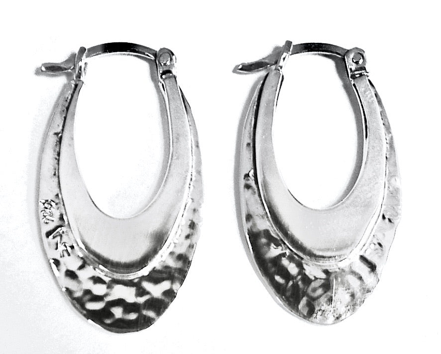 Silver Hoop Earrings - A9157