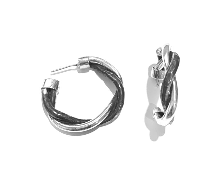 Silver Hoop Earrings - A9136