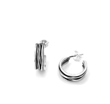 Load image into Gallery viewer, Silver Hoop Earrings - A6264
