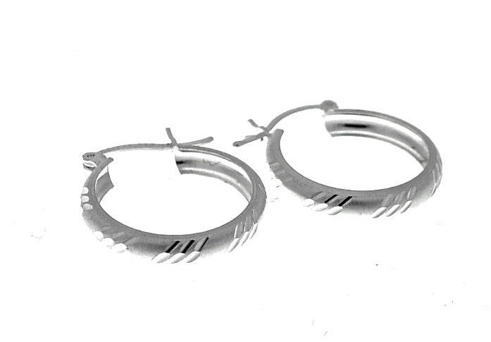 Silver Hoop Earrings - A7089