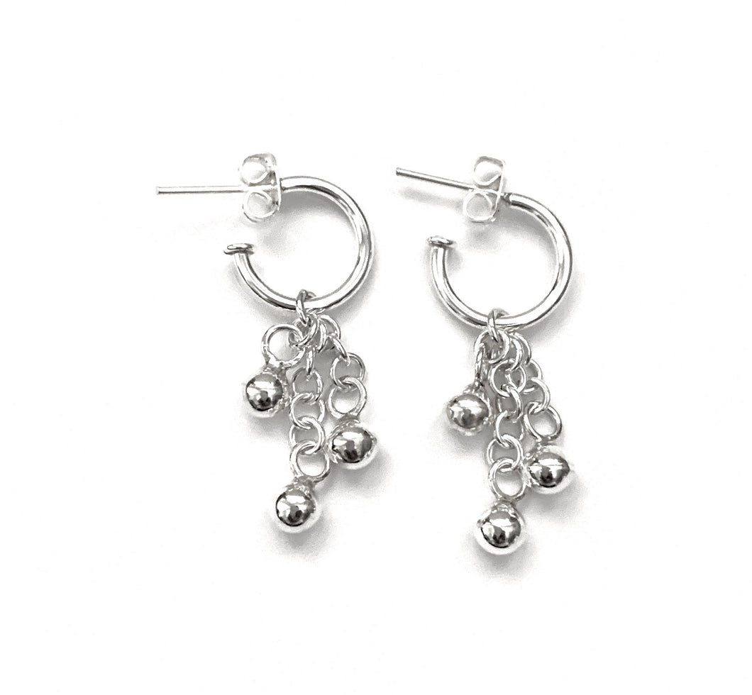 Silver Hoop Earrings - A5072