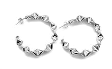 Load image into Gallery viewer, Silver Hoop Earrings - A6329
