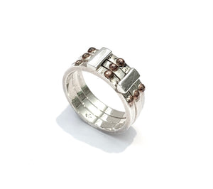 Silver & Copper Ring - R973