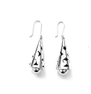 Silver Drop Earrings - A260