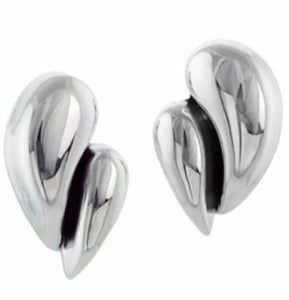 Silver Clip Earrings - A5483