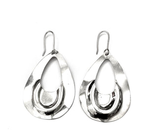 Silver Drop Earrings - OA425