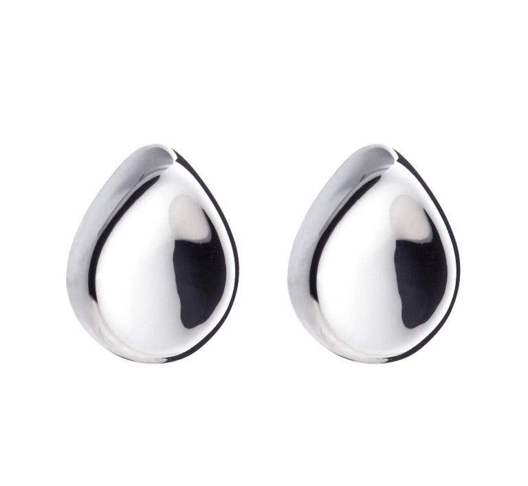 Silver Clip Earrings - A6372
