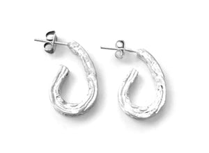 Silver Hoop Earrings - A127