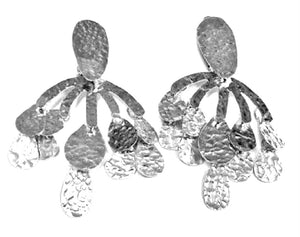 Silver Clip Earrings - AK483