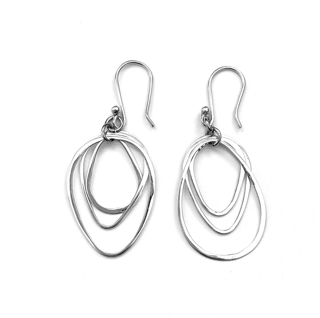 Silver Drop Earrings - FAA657