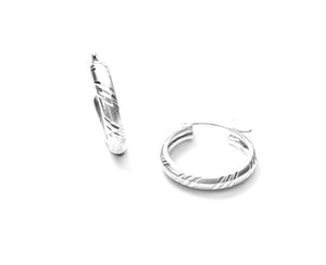 Silver Hoop Earrings - A7089